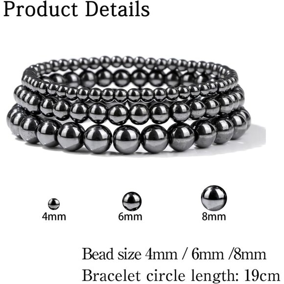 Women's 3 PCS Healing Crystal Bracelet 8mm Natural Stone Beaded Stretch Jewelry - Picture 5 of 6